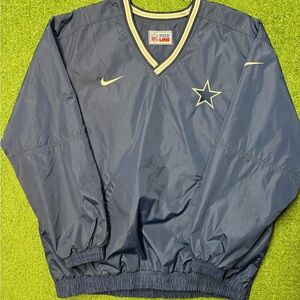 Nike NFL Pro Line Vintage Dark Blue Dallas Cowboys Windbreaker Jacket